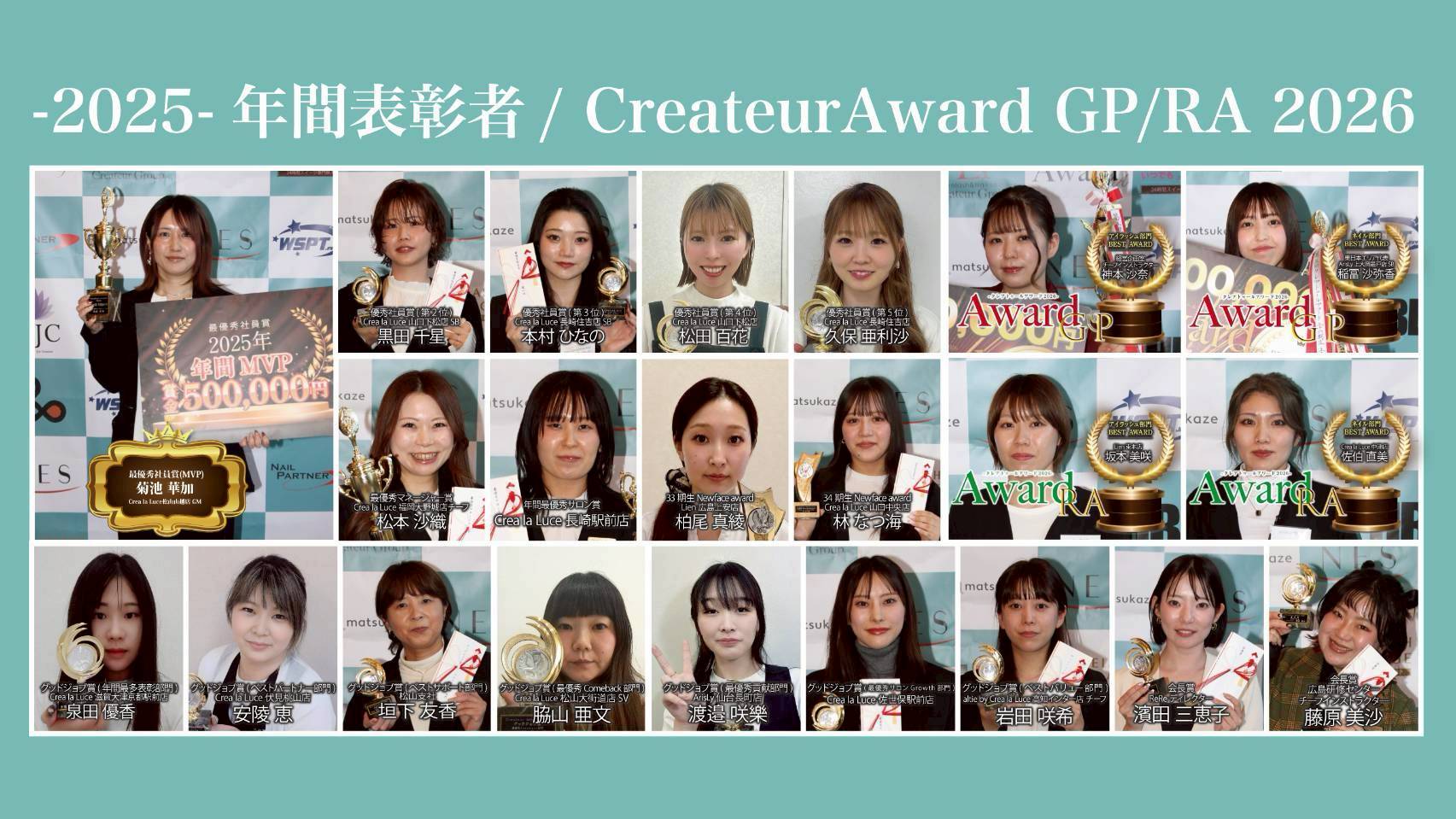 表彰式の集合写真